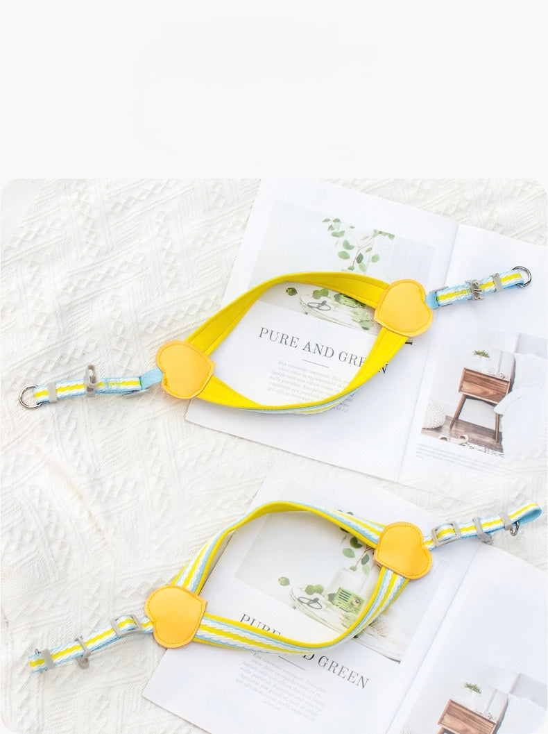 Anti - Pull Lightweight Y - Shaped Dog Harness: Summer Dopamine Vibes