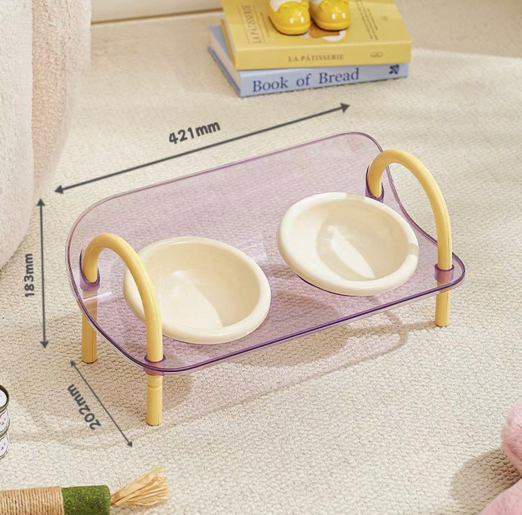 Elevated Double Bowl
Stand for Pets - Anti-Spill Design, Neck Protection for Cats & Dogs