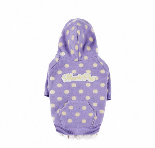 Fleece Dot Hoodie Sweater