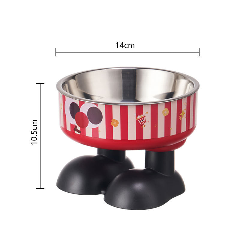 Raised Cat & Dog Bowl - Non-Spill, Neck-Friendly Stainless Steel Pet Dish