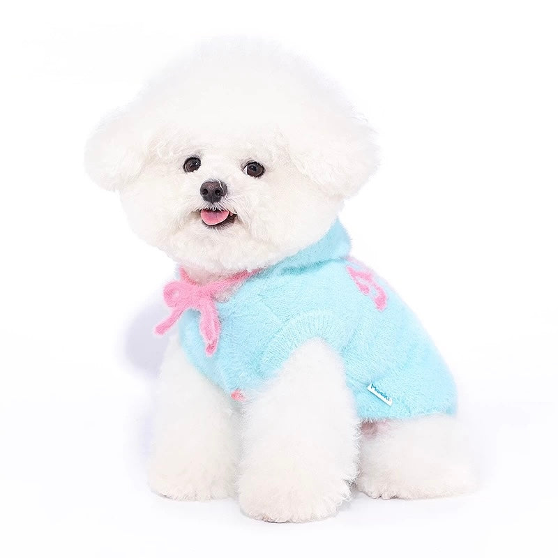 Macaron Mink Hoodie Vest