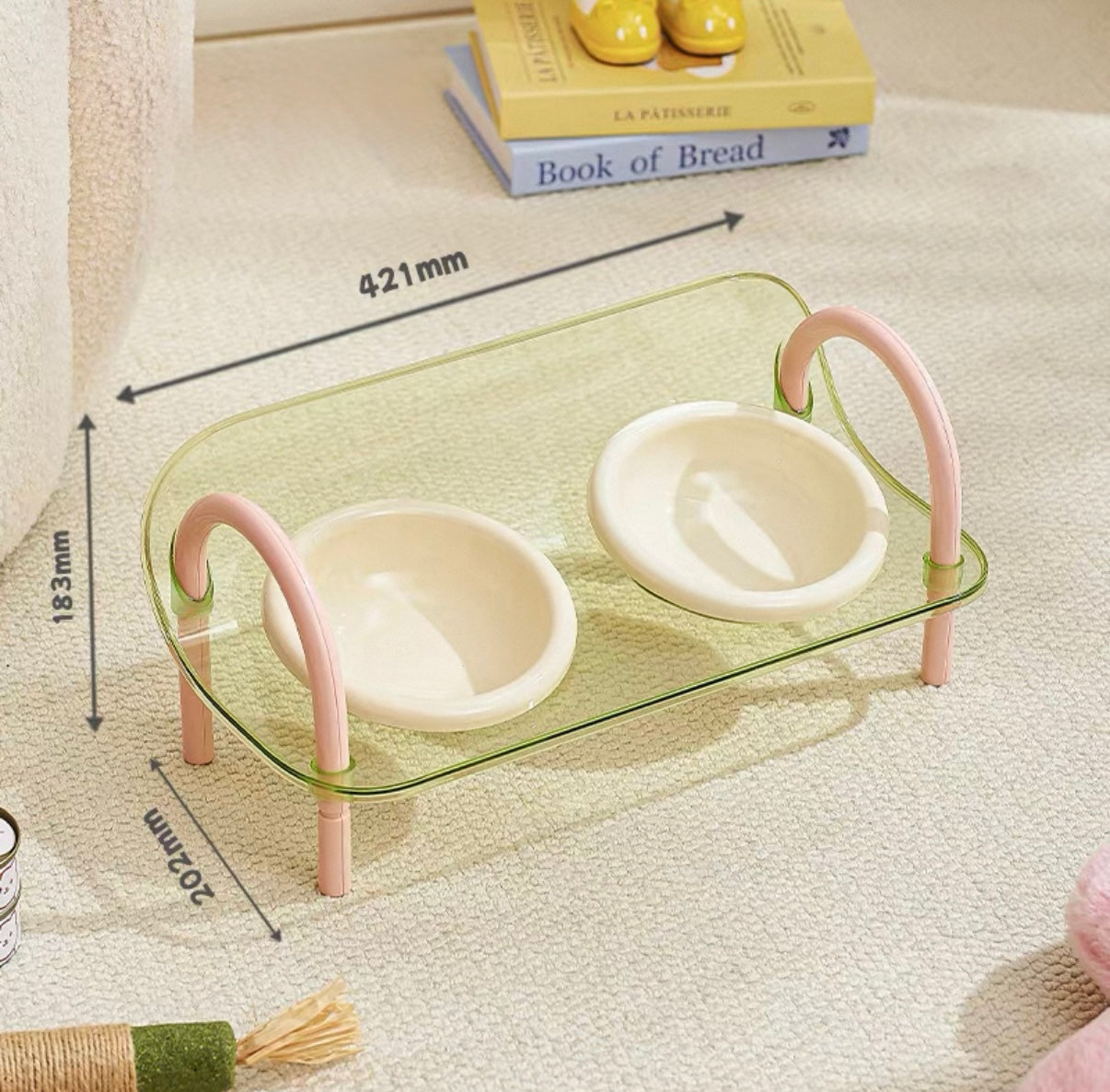 Elevated Double Bowl
Stand for Pets - Anti-Spill Design, Neck Protection for Cats & Dogs