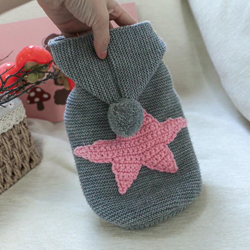 Knitted Hoodie with Star Design