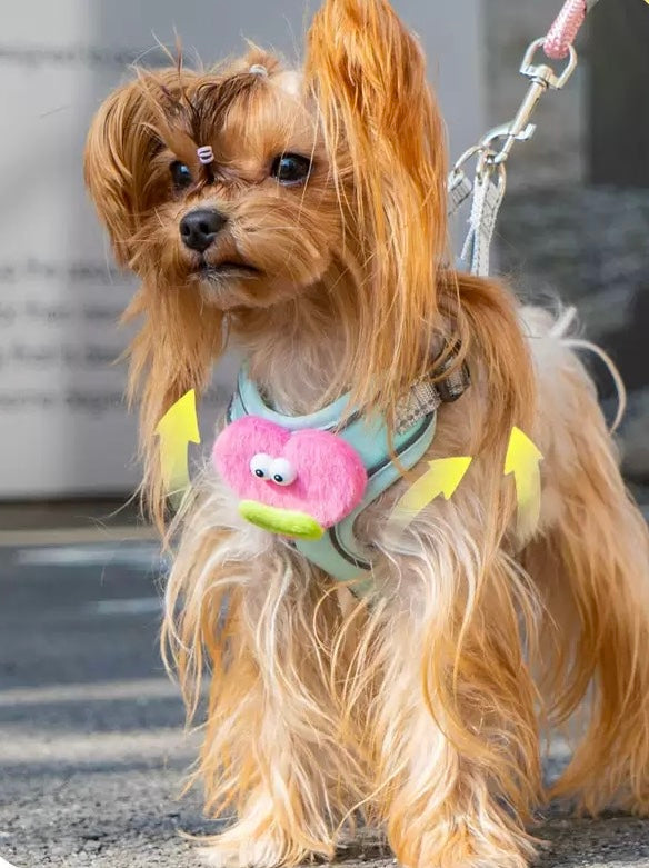 Adjustable Cartoon Dog
Harness Leash Set - Vest Style, Anti-Escape Design for Walking Pets