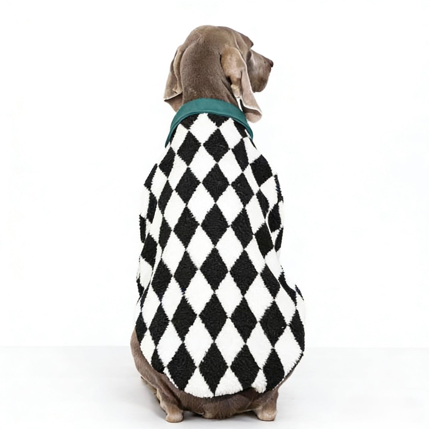 Checkered Fleece Pullover