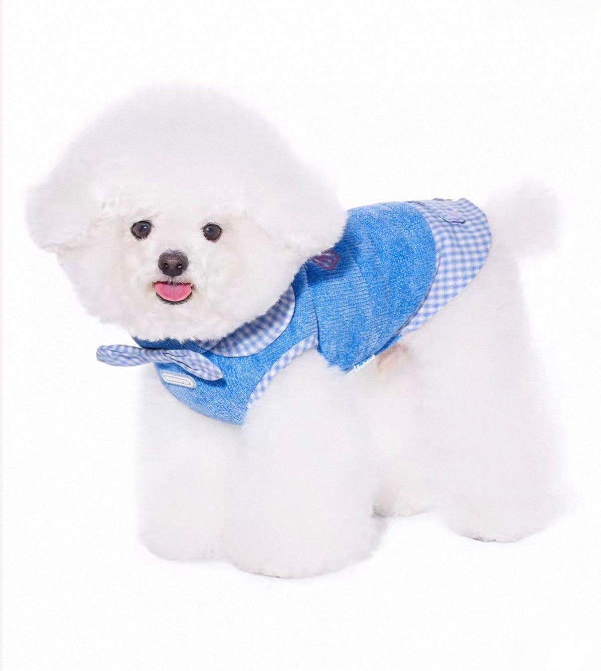 Gingham Shine Layered Vest