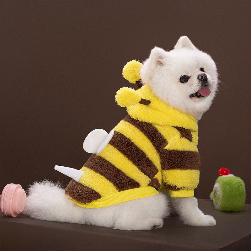 Fleece-Lined Bee & Dinosaur Costume for Dogs