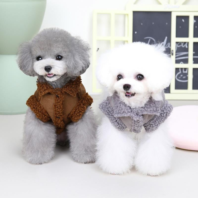Dog Clothes - Autumn/ Winter New Fleece Two-Legged Cotton Coat