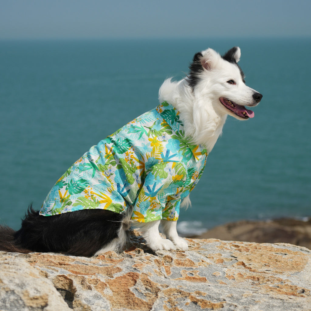 Hawaiian Style Dog
Shirt - Lightweight & Breathable for Medium to Large Dogs