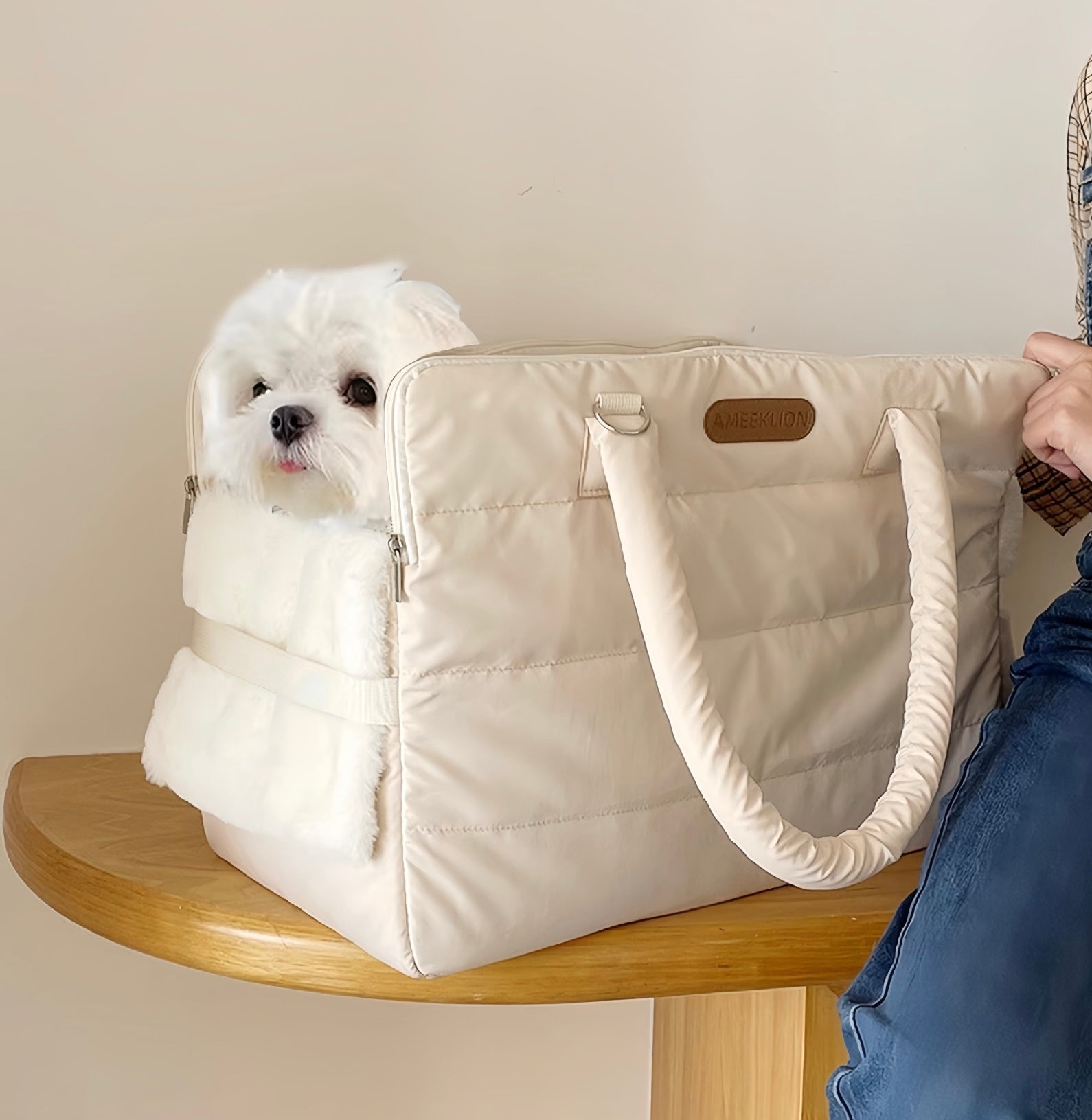 Outdoor Pet Travel Bag Cotton, Spacious, Crossbody Design