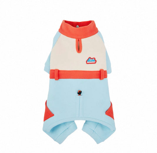 Color Block Fleece Jumpsuit