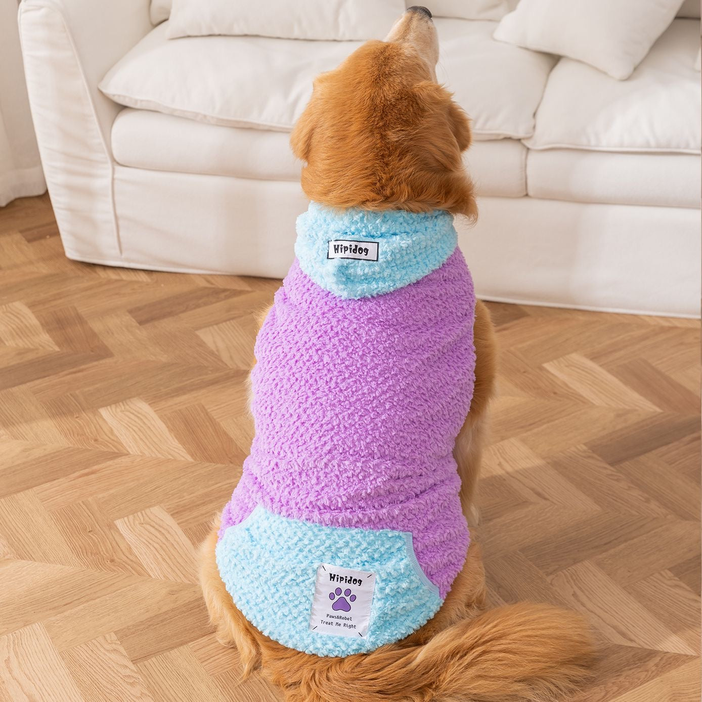 Color-Block Hooded
Fleece Jacket for Medium & Large Dogs - Autumn/ Winter Edition