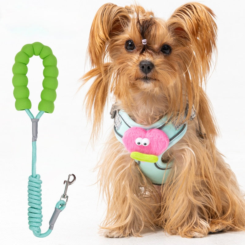 Adjustable Cartoon Dog
Harness Leash Set - Vest Style, Anti-Escape Design for Walking Pets