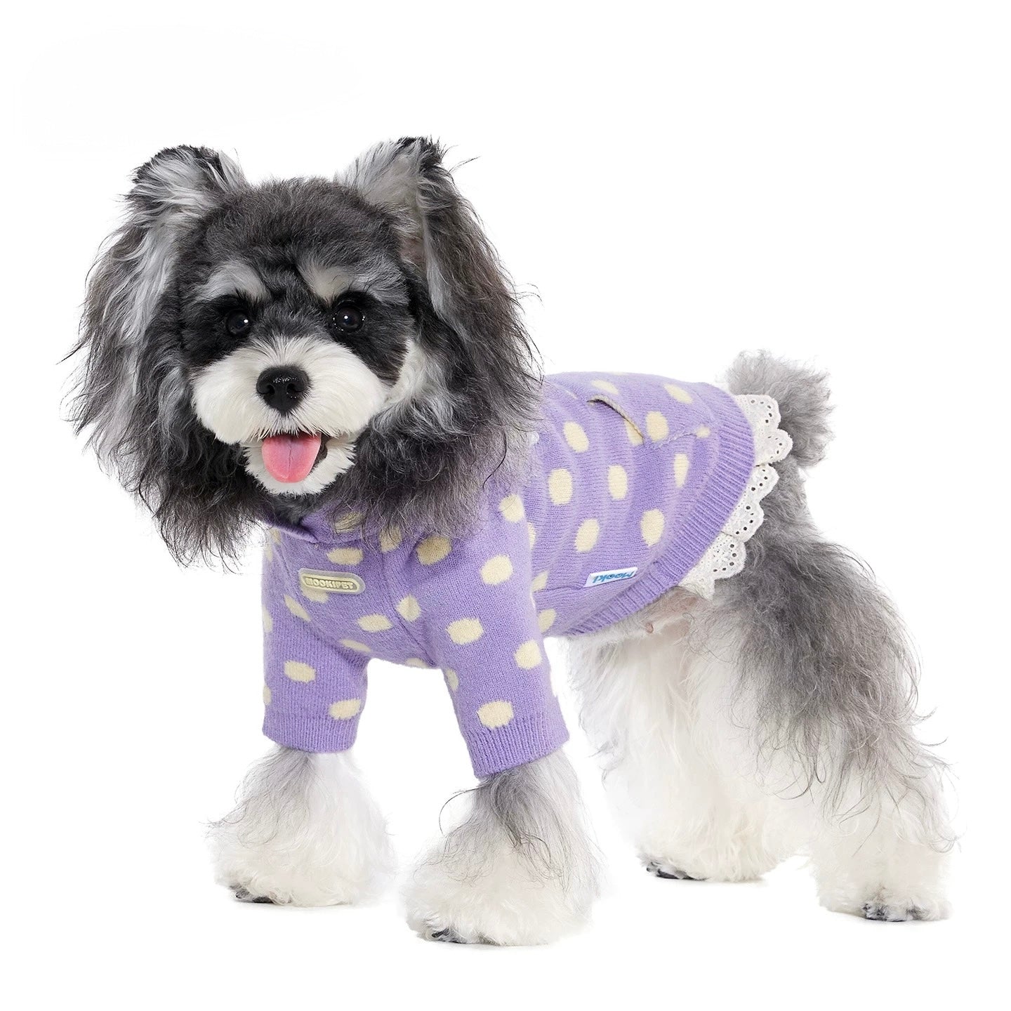 Fleece Dot Hoodie Sweater