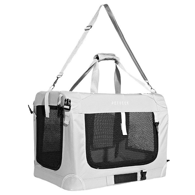 Extra-Large Foldable
Pet Travel Carrier - Car-Ready, Spacious &
Breathable