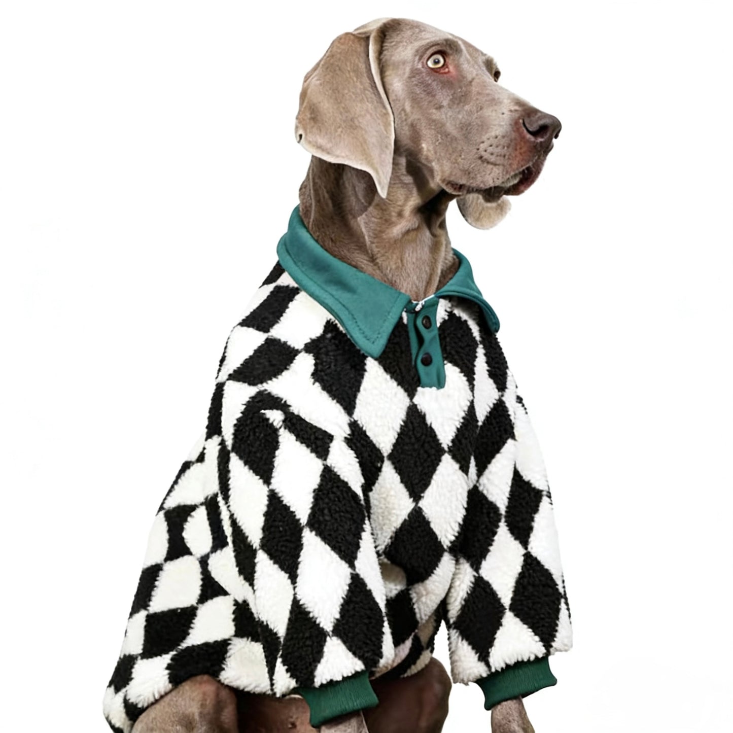 Checkered Fleece Pullover