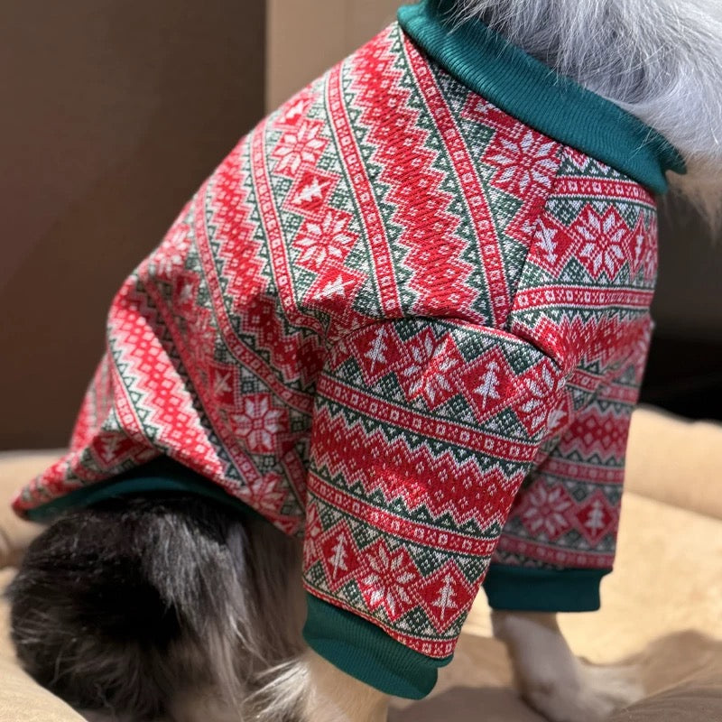 Winter Warm Knitted Christmas Sweaters for Small, Medium, and Large Dogs
