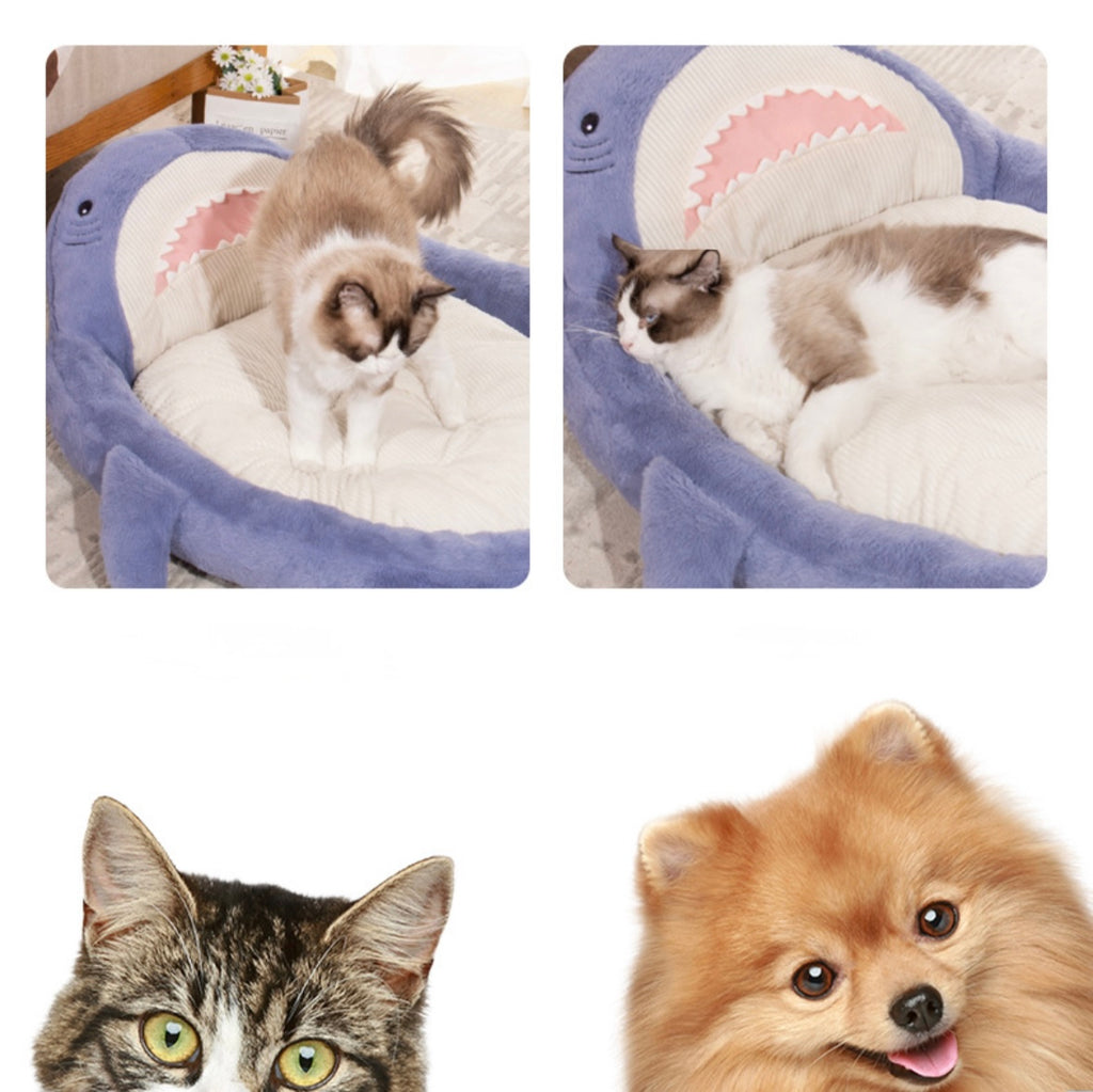 Cozy Shark Pet Nest For Dog & Cat