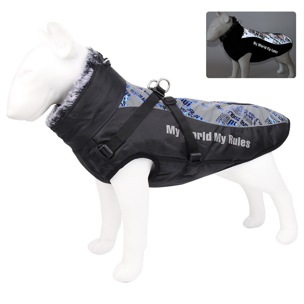 Thickened Reflective
Winter Dog Coat - Warm Cotton Jacket for Large
Dogs