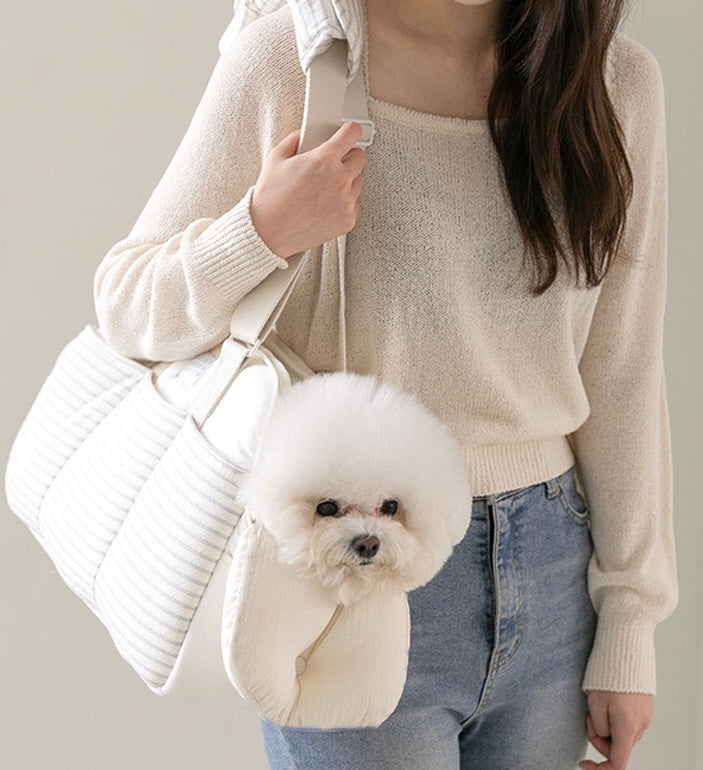 Comfortable Pet Carrier Striped & Ventilated