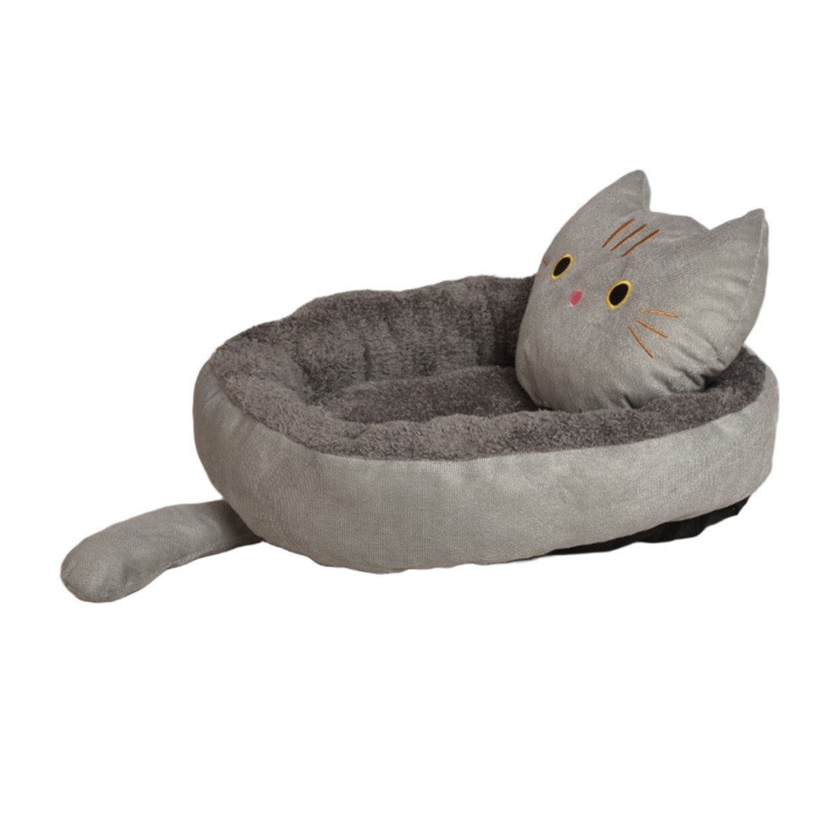 Adorable Cat - Shaped Pet Bed: A Snug Haven for Cats & Dogs