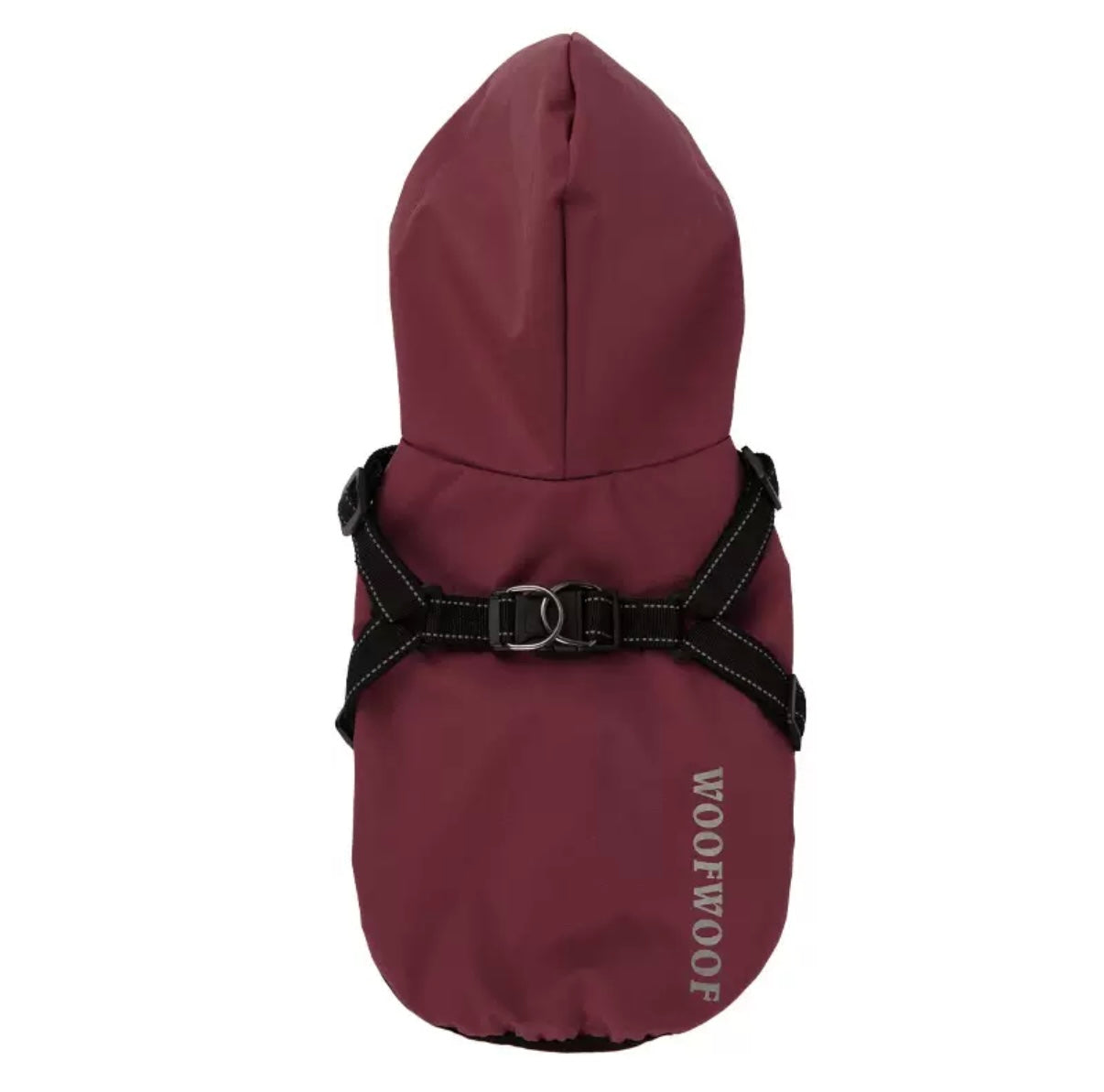 Outdoor Reflective
Waterproof Raincoat with Integrated Harness for
Small Dogs