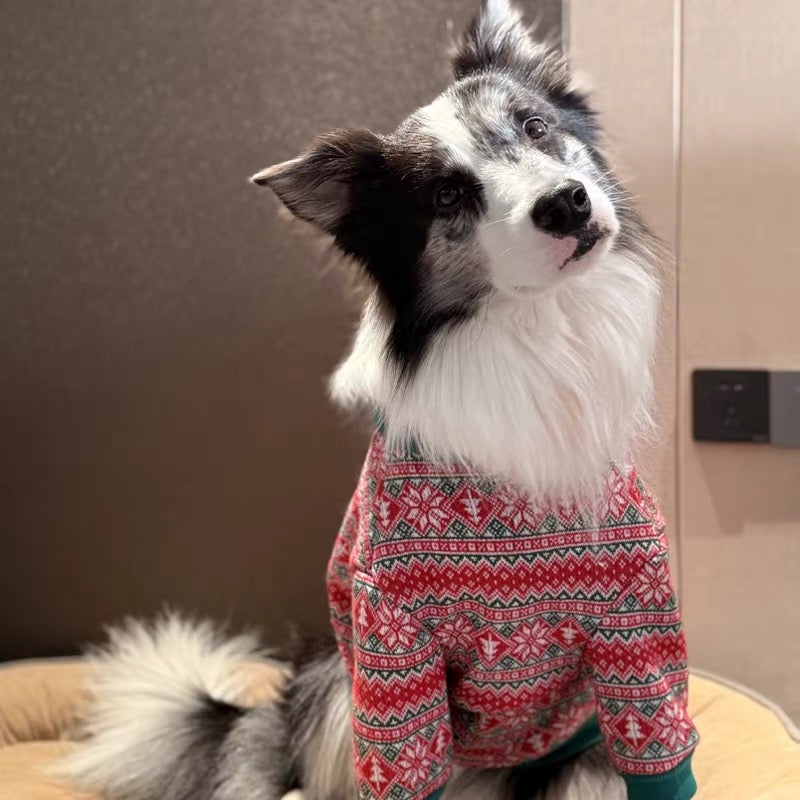 Winter Warm Knitted Christmas Sweaters for Small, Medium, and Large Dogs