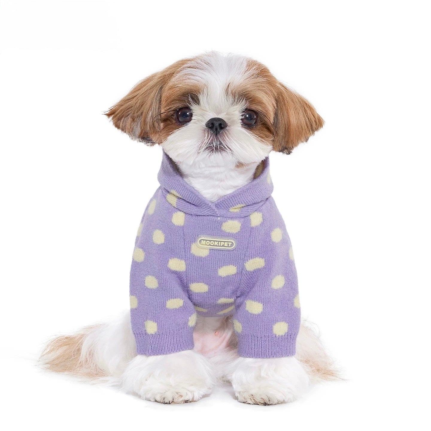 Fleece Dot Hoodie Sweater