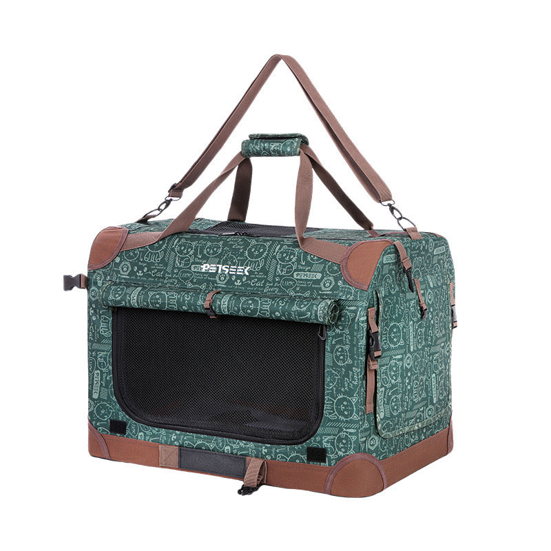 Extra-Large Foldable
Pet Travel Carrier - Car-Ready, Spacious &
Breathable