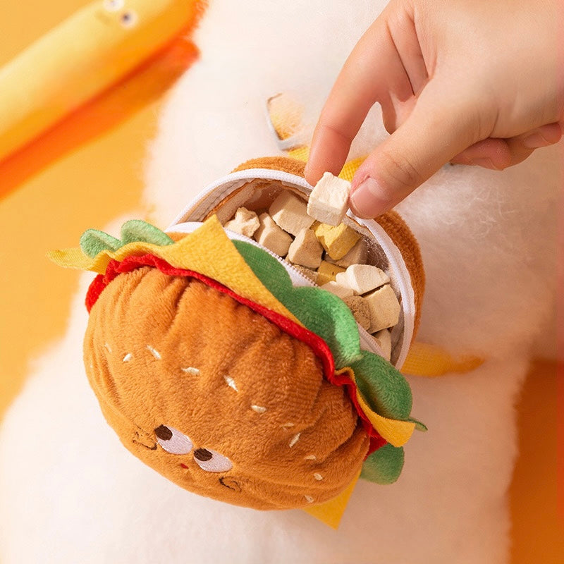 Cute Pet Hamburger & Fries Backpack Leash Set