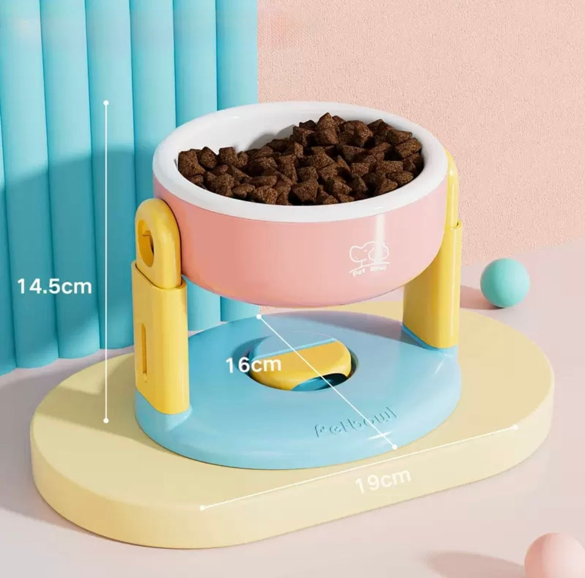 Adjustable Pet Bowl with Suction Base - Anti-Spill Design, Protects Neck and Joints