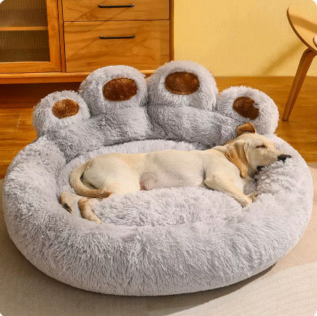Cozy Bear Paw Pet Bed:Comfort for All Seasons – Perfect for Dogs & Cats