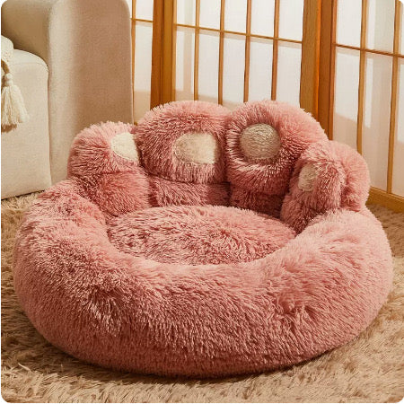 Cozy Bear Paw Pet Bed:Comfort for All Seasons – Perfect for Dogs & Cats