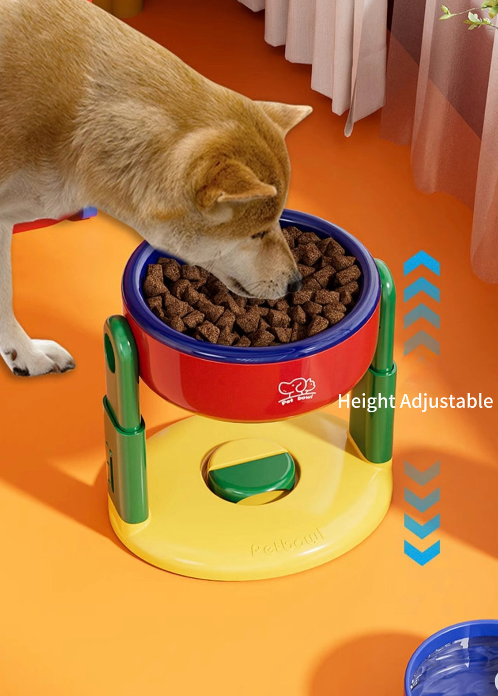 Adjustable Pet Bowl with Suction Base - Anti-Spill Design, Protects Neck and Joints