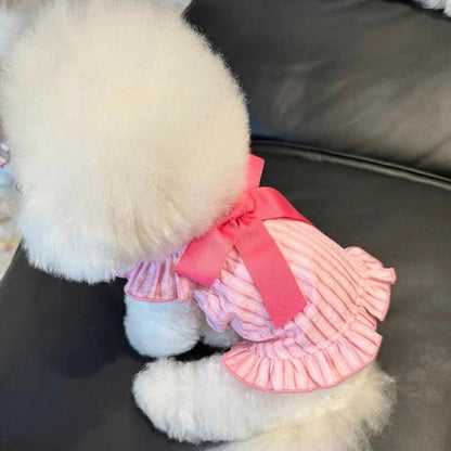 Lightweight Striped
Sundress with Large Bow for Small Dogs