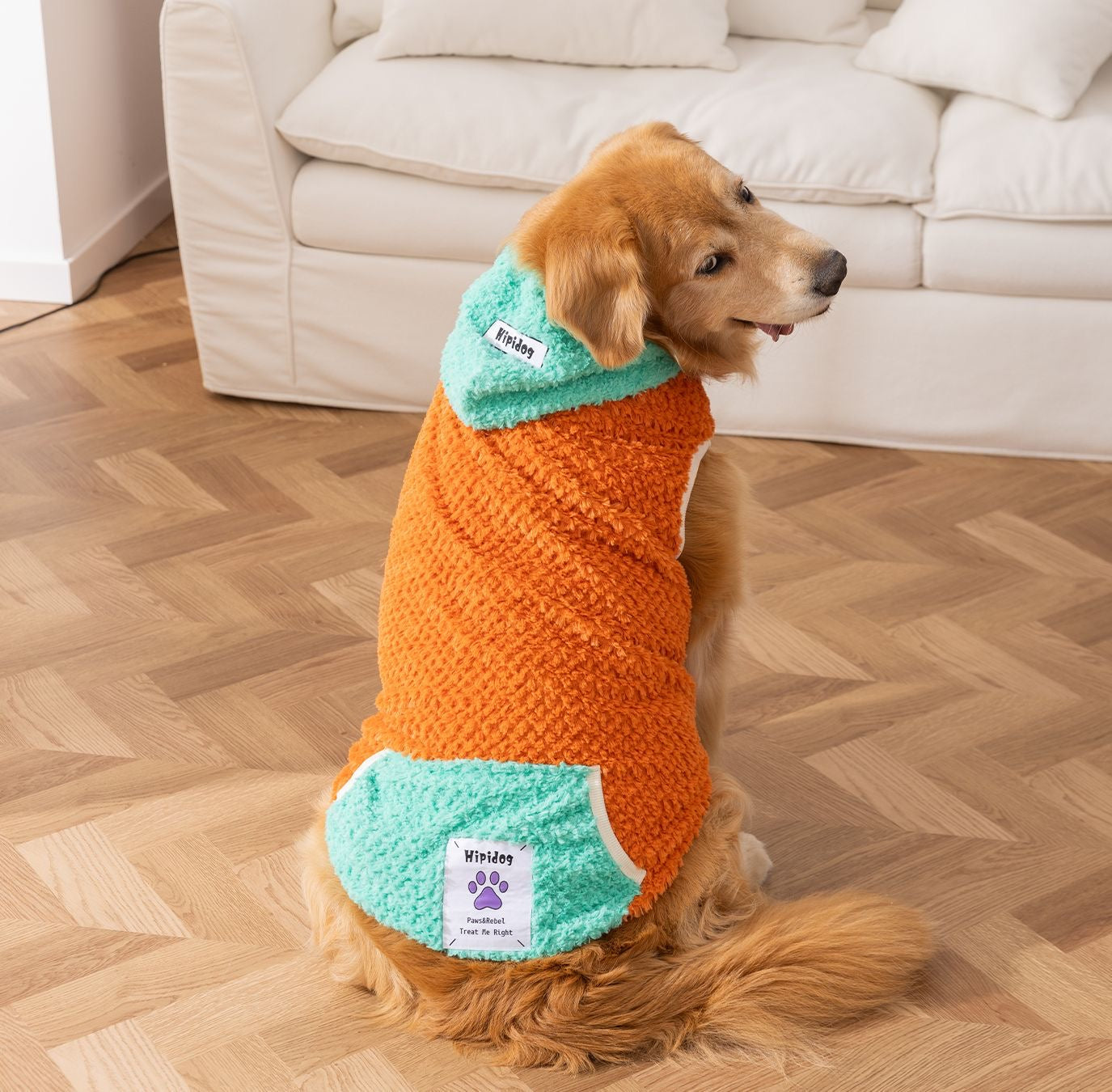 Color-Block Hooded
Fleece Jacket for Medium & Large Dogs - Autumn/ Winter Edition