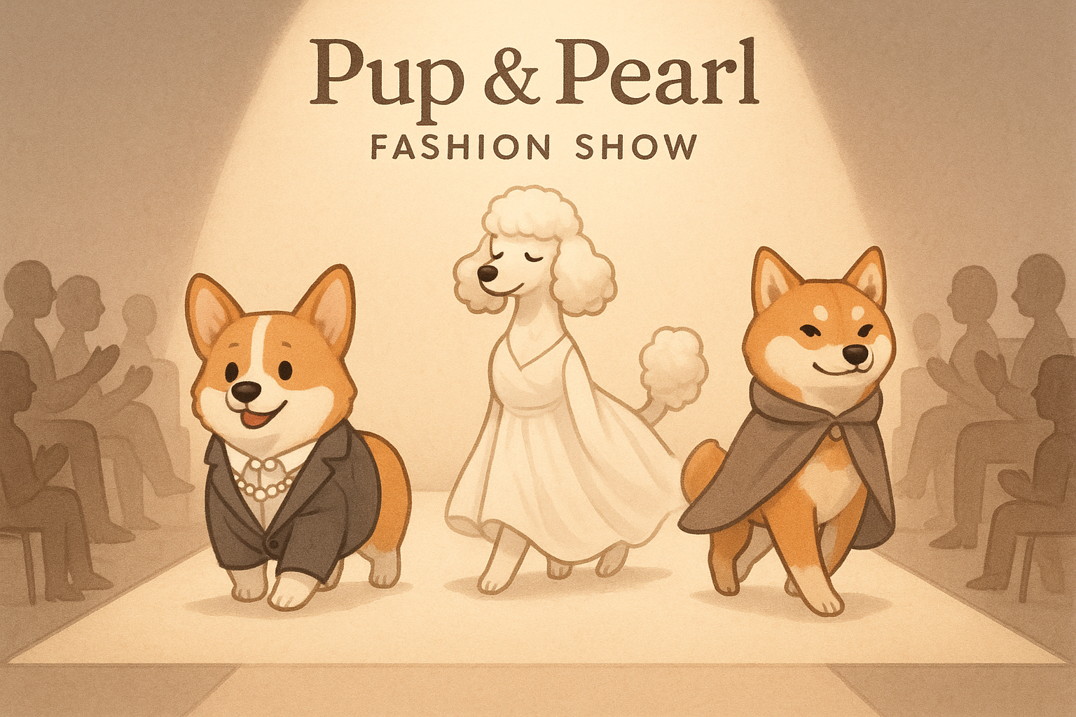 the word (pet fashion show) change to (Pup & Pearl Fashion Show)
